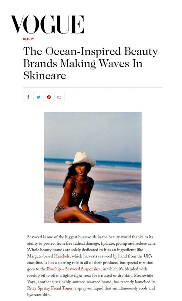 IN VOGUE - OCEAN INSPIRED BEAUTY - VOYA Organic Beauty