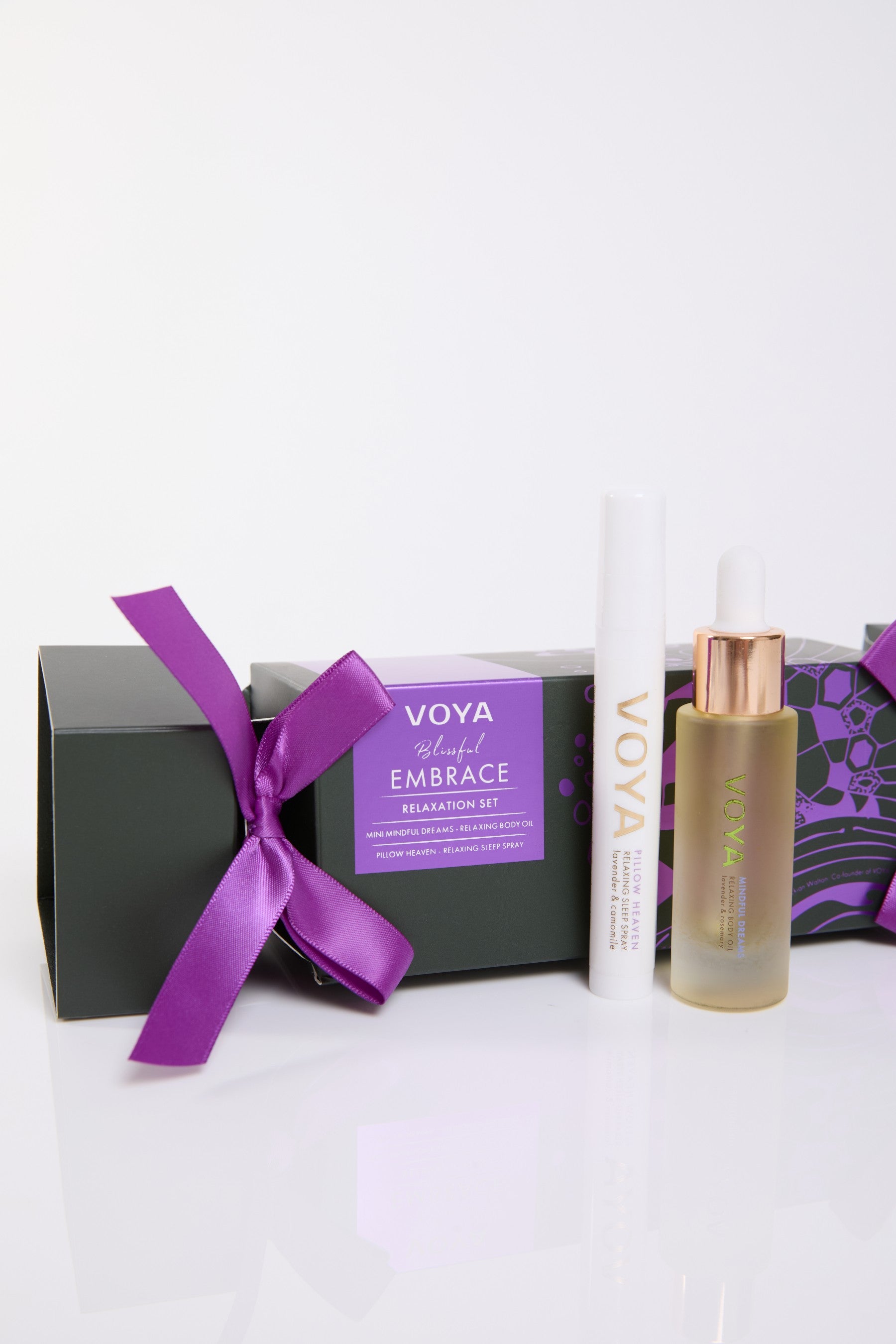 Blissful Embrace Relaxation Set with Pillow Heaven Sleep Spray and Mini Mindful Dreams Body Oil