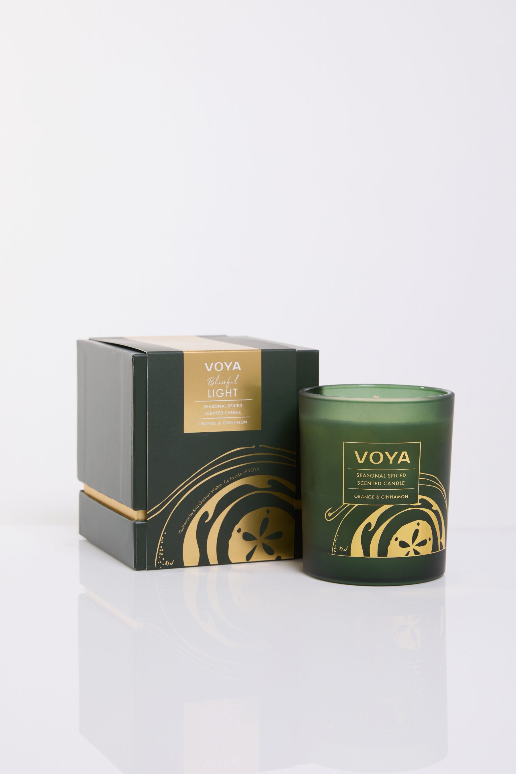 VOYA Seasonal Spiced Christmas Candle with outer packaging box