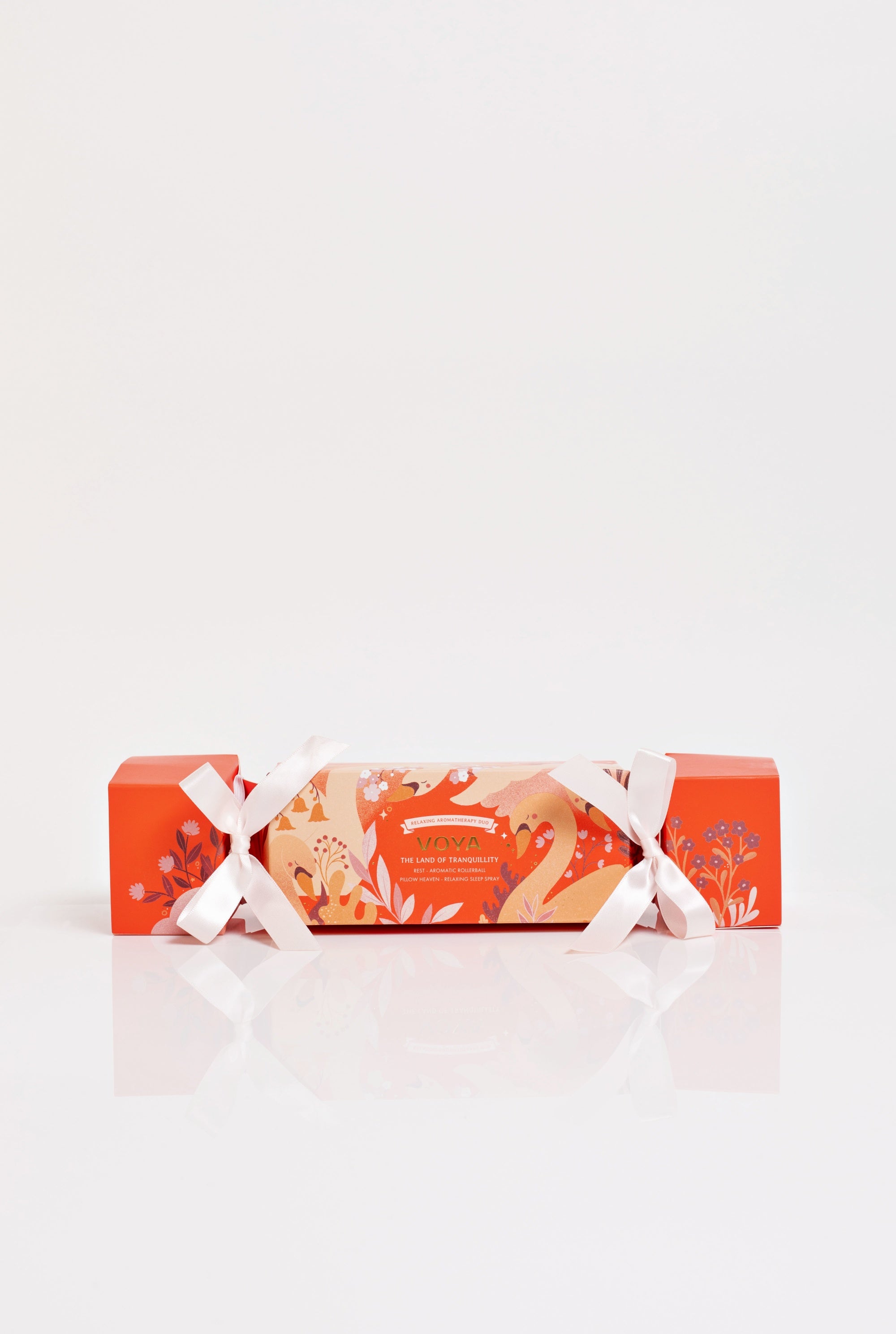 Voya Christmas cracker with roller ball and sleep spray