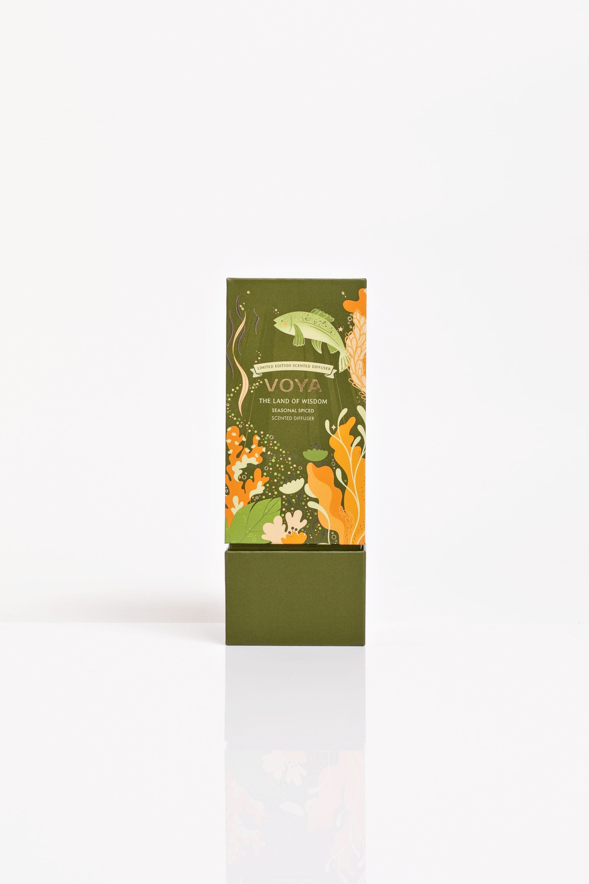 Voya seasonal spiced limited edition reed diffuser design