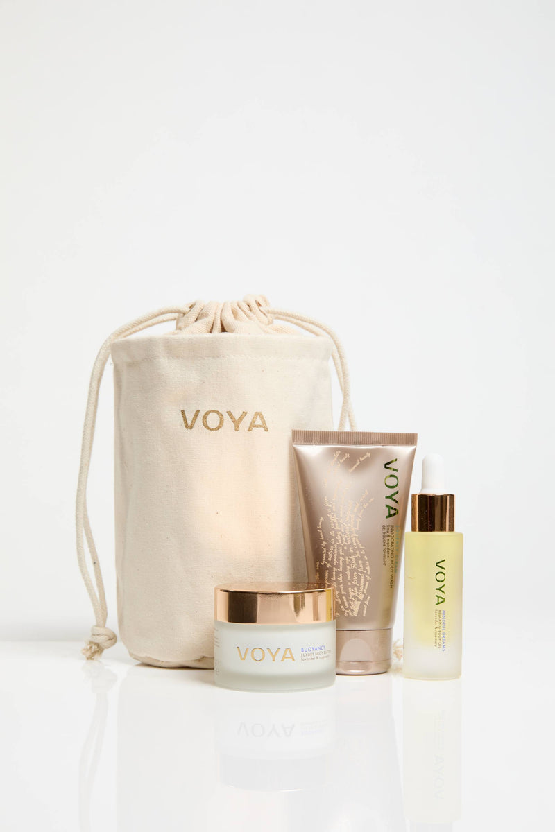 Body Discovery Set with products and bag
