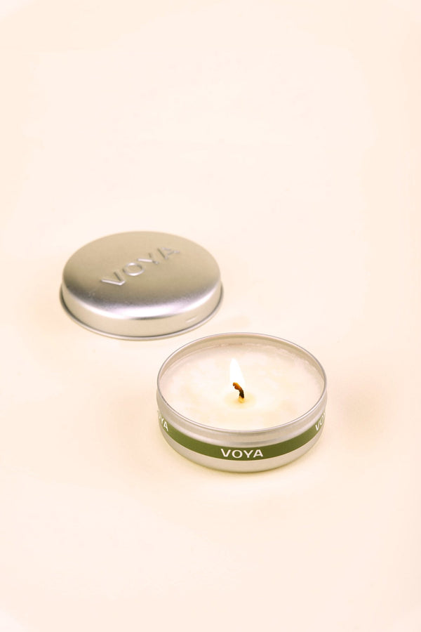 African Lime & Clove Mini Scented Candle - VOYA Organic BeautyCandles