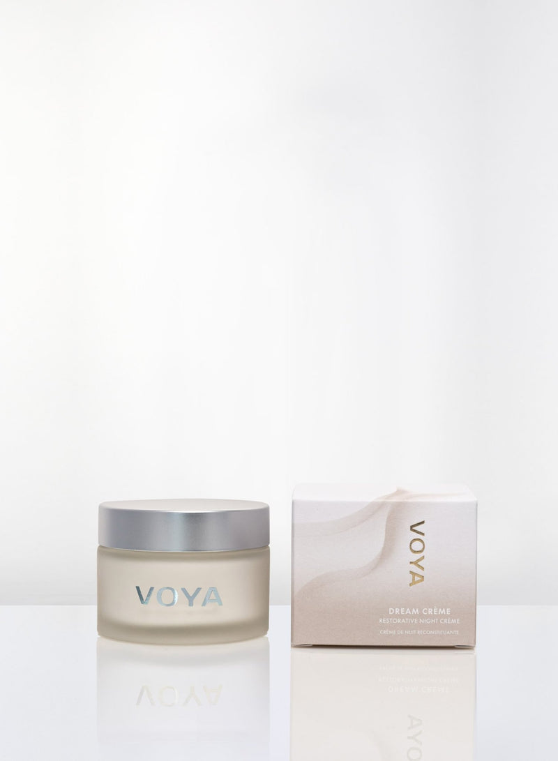voya restorative night cream, organic formulation with outer box