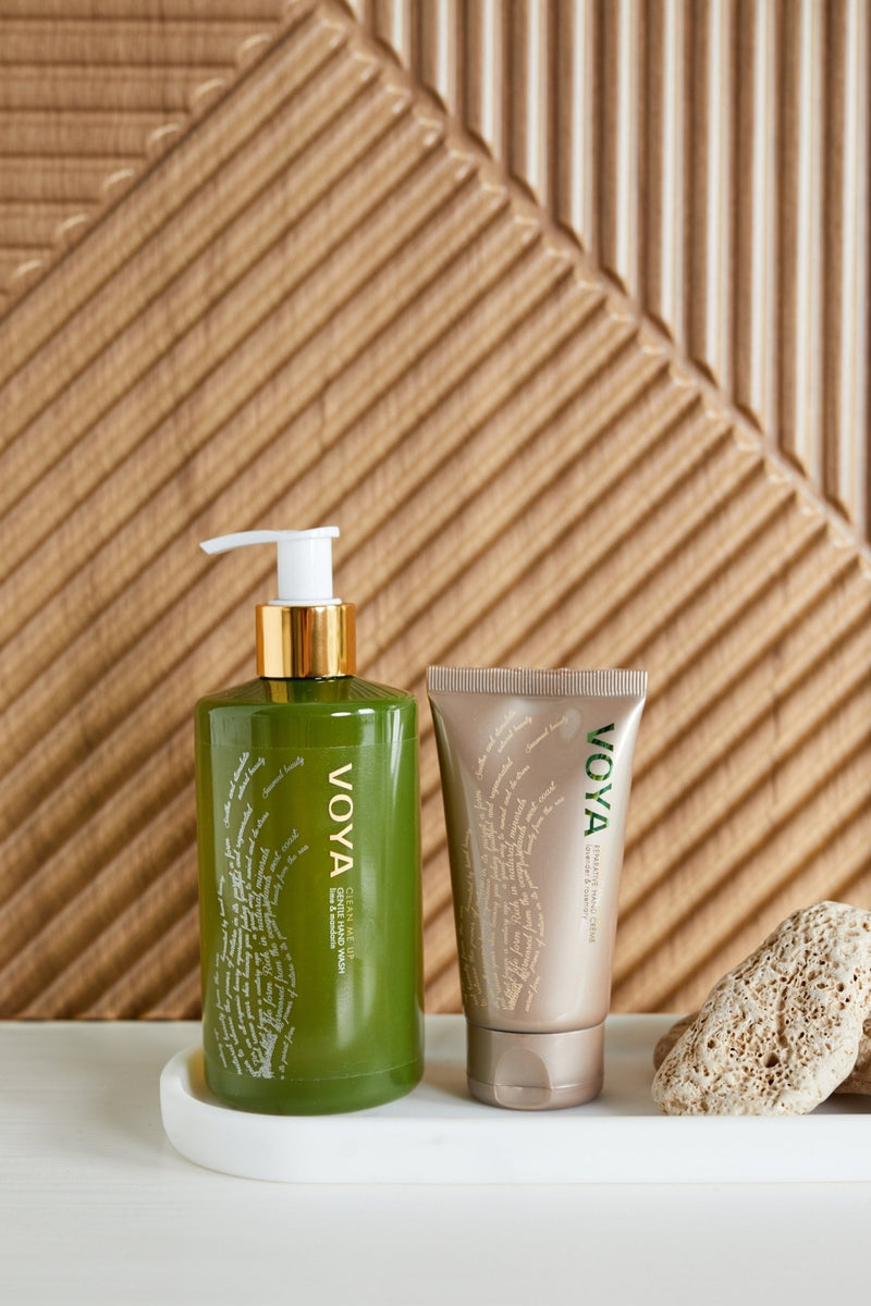 voya organic liquid hand soap and hand cream bundle