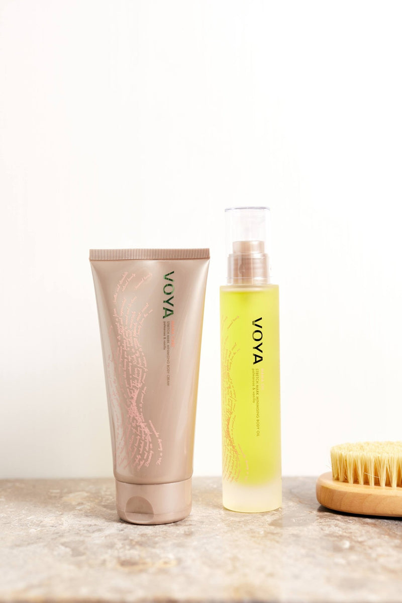 Mama Care Duo - Stretch Mark Minimising Body Oil and Cream - VOYA Organic BeautyBundles