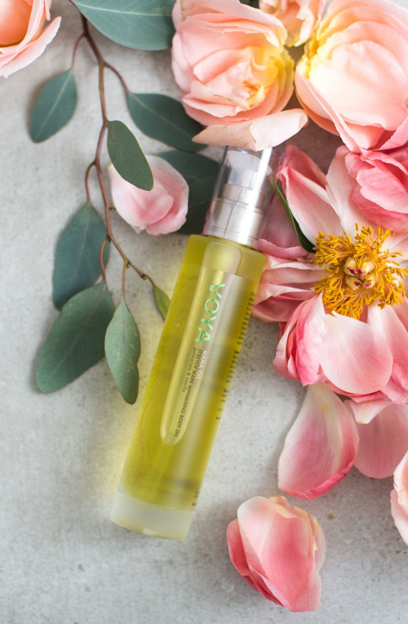 voya stretch mark minimising and firming body oil