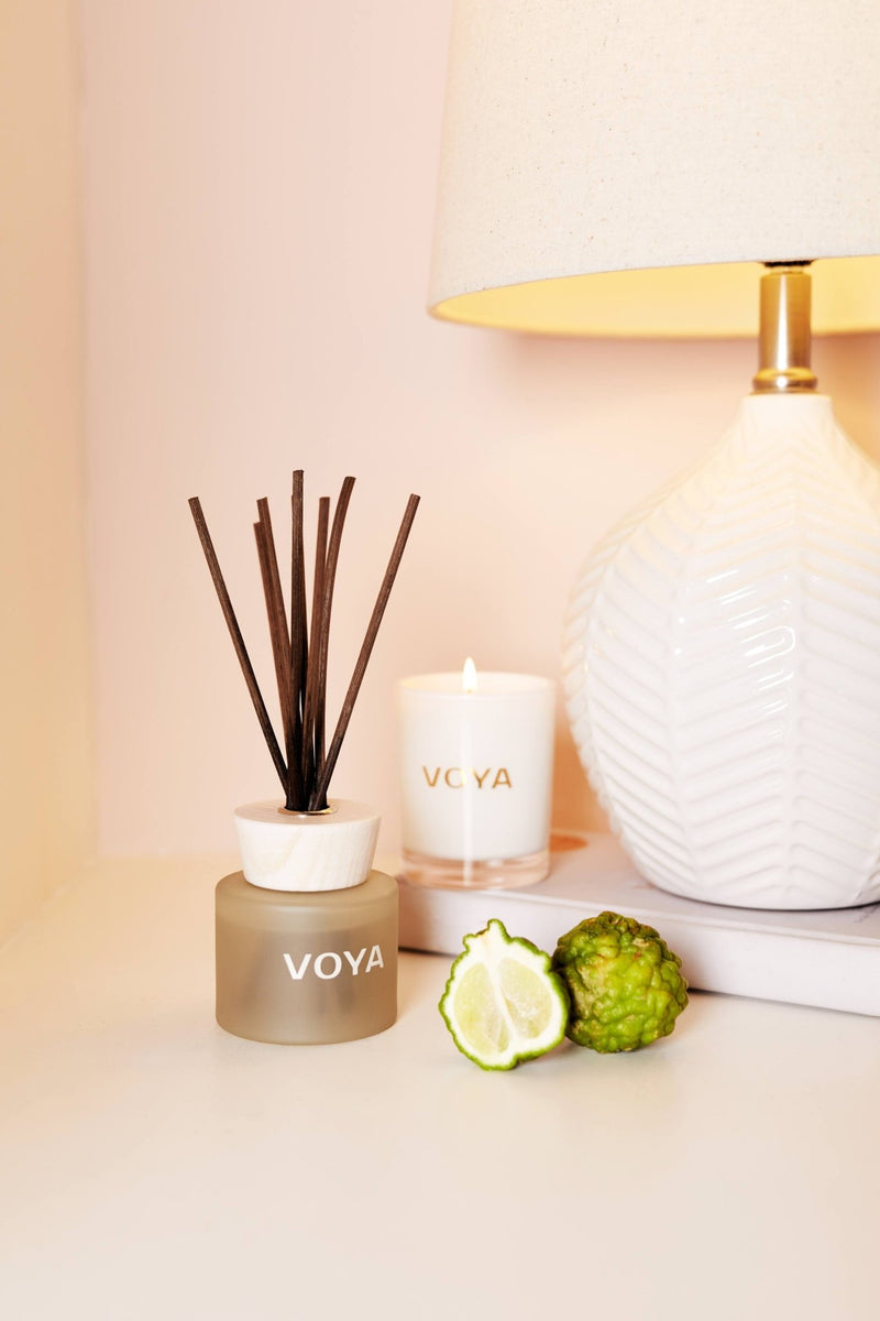 voya African lime and clove reed diffuser and scented candle