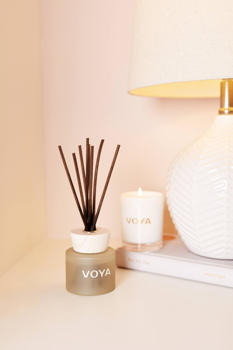 voya coconut and jasmine reed diffuser and scented candle