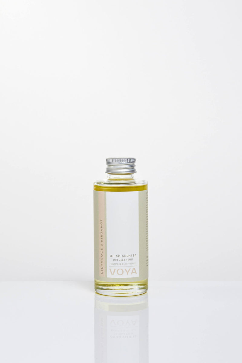 voya cedarwood and bergamot reed diffuser refill